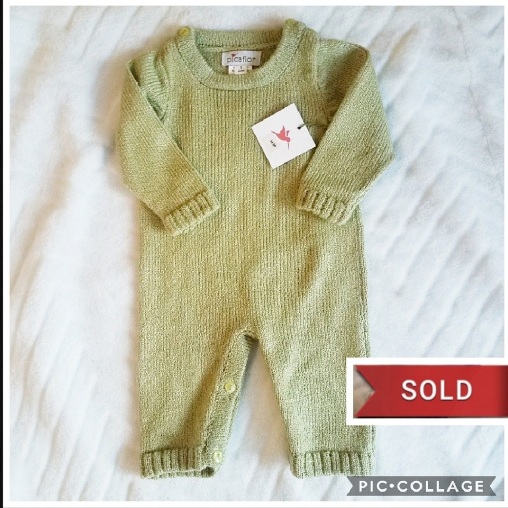 PICAFLOR Soft Knitted Baby Romper
